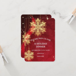 クリスマスのお祭り的なホリデーギフトデザイン 招待状