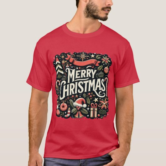 クリスマスのお祭り的な休日 Tシャツ (正面)