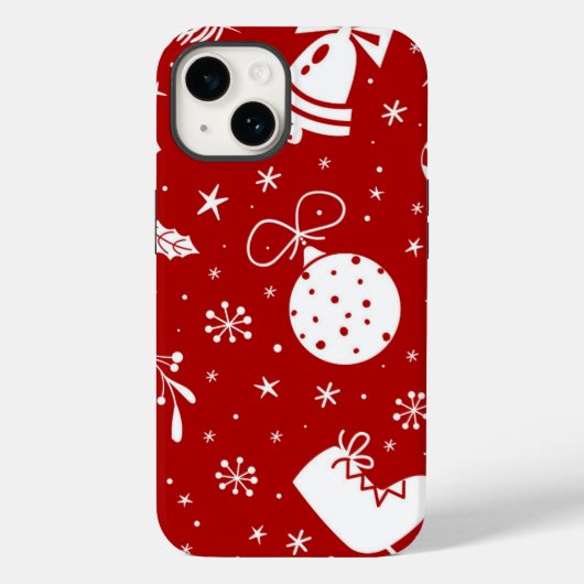 クリスマスのお祭り背景 Case-Mate iPhoneケース (裏面)