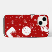 クリスマスのお祭り背景 iPhoneケース (裏面横)