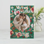 クリスマスのお祭り フラット ホリデー カード (スタンド正面)