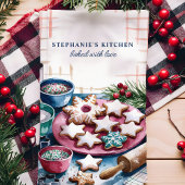 クリスマスのお菓子パーソナライズされたCookie キッチンタオル