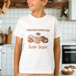 クリスマスのお菓子作りチームの味チェックTシャツ Tシャツ
