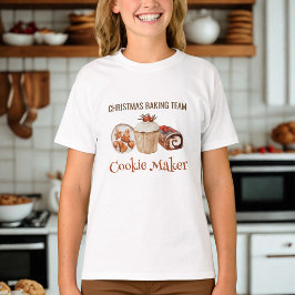 クリスマスのお菓子作りチーム クッキー職人Tシャツ Tシャツ