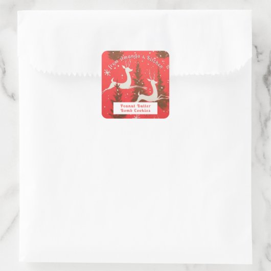 クリスマスのお菓子 お菓子の工房から スクエアシール (バッグ)