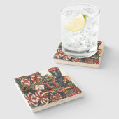 クリスマスのお菓子 ストーンコースター (横)