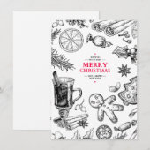 クリスマスのお菓子 ヴィンテージの絵。 クリスマスの休日 シーズンカード (正面/裏面)