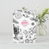 クリスマスのお菓子 ヴィンテージの絵。 クリスマスホリデー シーズンカード (スタンド正面)