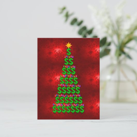 クリスマスのお金の木 シーズンポストカード (スタンド正面)