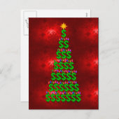 クリスマスのお金の木 シーズンポストカード (正面/裏面)