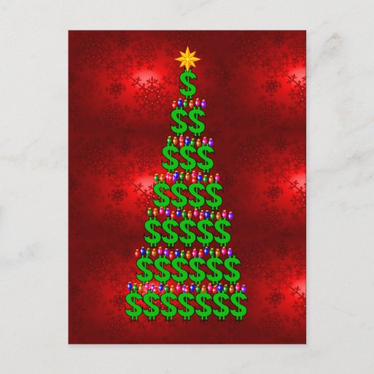 クリスマスのお金の木 シーズンポストカード (正面)