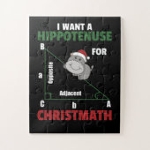 クリスマスのかわいいカバのカバが欲しい ジグソーパズル (縦)