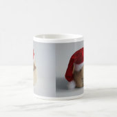 クリスマスのかわいいサンタのモルモットのマグ コーヒーマグカップ (中央)