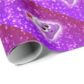 クリスマスのかわいいユニコーンのウンチのEmojiの白熱 ラッピングペーパー (ロールコーナー)