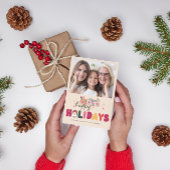 クリスマスのかわいい犬のカラフルな現代的なホリデーカード シーズンカード