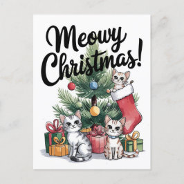 クリスマスのかわいい猫たち ポストカード