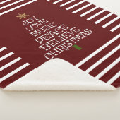 クリスマスのかわいい赤と白の精神 シェルパブランケット (3/4)