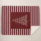 クリスマスのかわいい赤と白の精神 シェルパブランケット (正面(横))