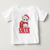 クリスマスのかわいい過負荷 ベビーTシャツ (正面)