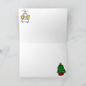 クリスマスのかわいこちゃんの子供のスタイルカード シーズンカード (内部)