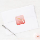 クリスマスのきらめきを溢すマティーニグラスパーティー スクエアシール (封筒)