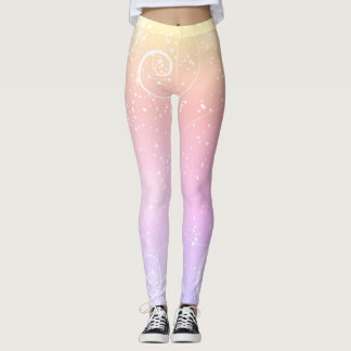 クリスマスのきらめく雪 レギンス