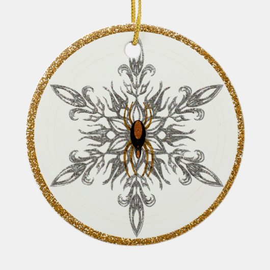 クリスマスのくもの伝説のオーナメント セラミックオーナメント (正面)