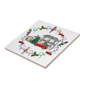 クリスマスのくるみ割りと小さな赤いトラック タイル (側面)