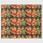 クリスマスのくるみ割りの軍隊 ラッピングペーパー (フラット)