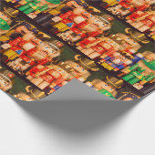 クリスマスのくるみ割りの軍隊 ラッピングペーパー (角)