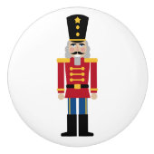 クリスマスのくるみ割りドアと引き出しプルノブ セラミックノブ (正面)