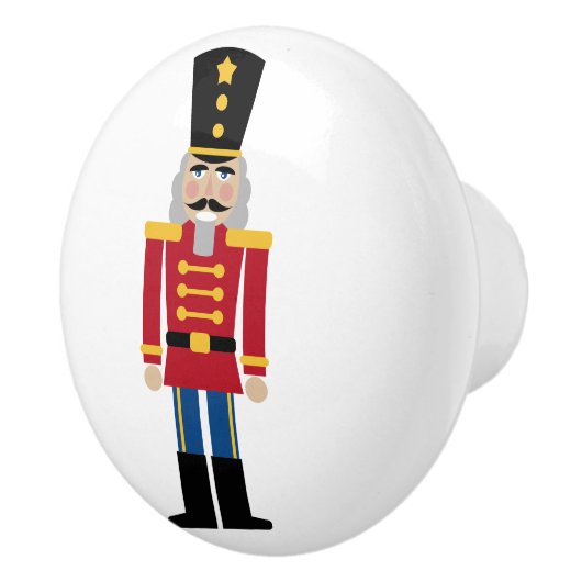 クリスマスのくるみ割りドアと引き出しプルノブ セラミックノブ (右)