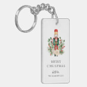 クリスマスのくるみ割り人形の脚本の緑の葉の装飾 キーホルダー (正面左)