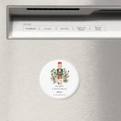 クリスマスのくるみ割り人形の脚本の緑の葉の装飾 マグネット (インサイチュ (食洗機))