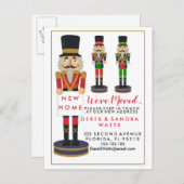 クリスマスのくるみ割り人形を動かした住所の変更 案内ポストカード (正面/裏面)