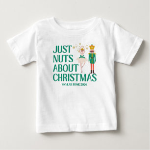 クリスマスのくるみ割り人形バレリーナが大好き! ベビーTシャツ