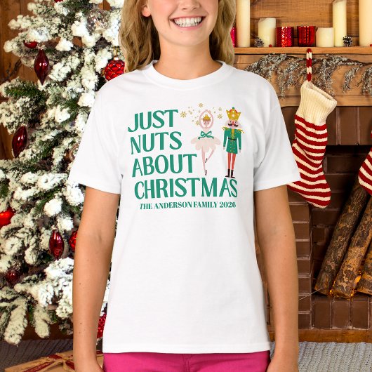クリスマスのくるみ割り人形バレリーナが大好き! Tシャツ