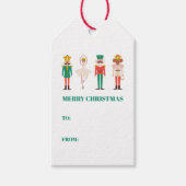 クリスマスのくるみ割り人形バレリーナ ギフトタグ (正面)