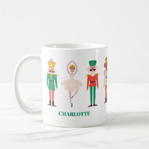 クリスマスのくるみ割り人形バレリーナ コーヒーマグカップ