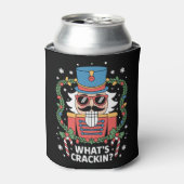 クリスマスのくるみ割り人形 ひび割れ コメディーな Xmas 缶クーラー (缶正面)