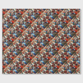 クリスマスのくるみ割り人形 ラッピングペーパー (フラット)