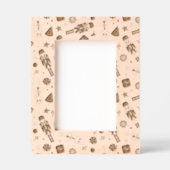 クリスマスのくるみ割り木製 レーザー彫刻フレーム (正面)