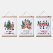 クリスマスのくるみ割り、ドラマーの少年と木 吊り下げ型タペストリー (トリプル)