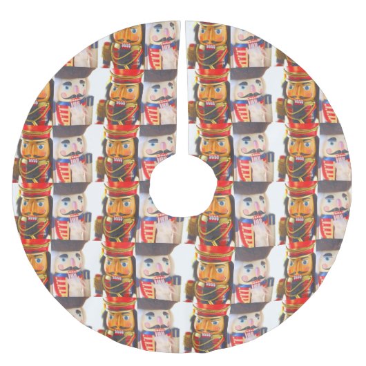 クリスマスのくるみ割り ブラッシュドポリエステルツリースカート (正面)