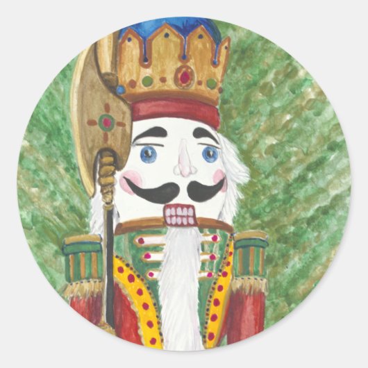 クリスマスのくるみ割り ラウンドシール (正面)