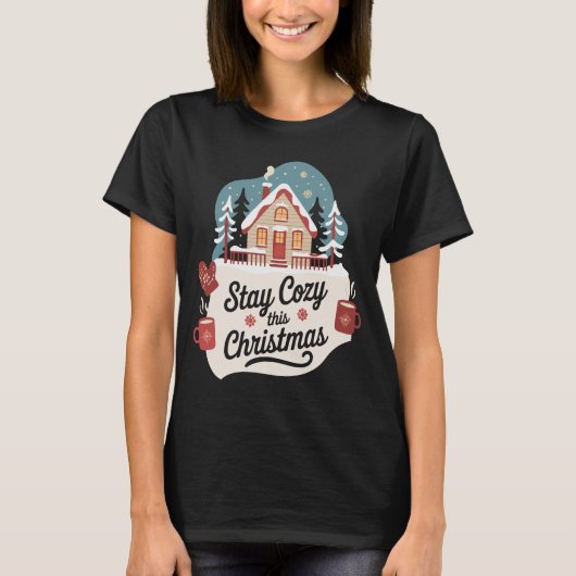 クリスマスのこの冬をコージーに Tシャツ (正面)