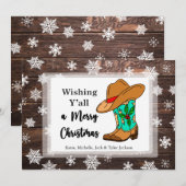 クリスマスのご挨拶カード（カントリー・スタイル） シーズンカード (正面/裏面)