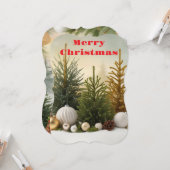 クリスマスのご挨拶 カード (正面/裏面インサイチュ)