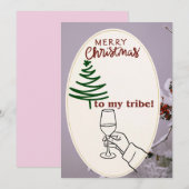 クリスマスのご挨拶 | 冬の背景 シーズンカード (正面/裏面)