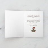 クリスマスのご挨拶 幸せなスローガンカード カード (内部)